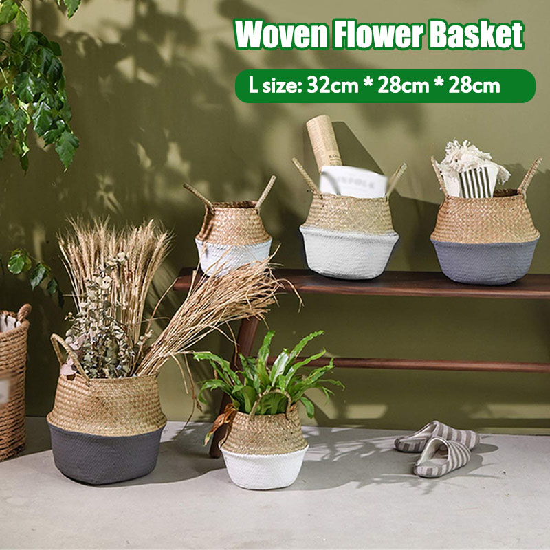 Woven-Flower-Basket-Foldable-Bamboo-Storage-Toy-Dirty-Clothes-Basket-Home-House-Supplies-1733912-1