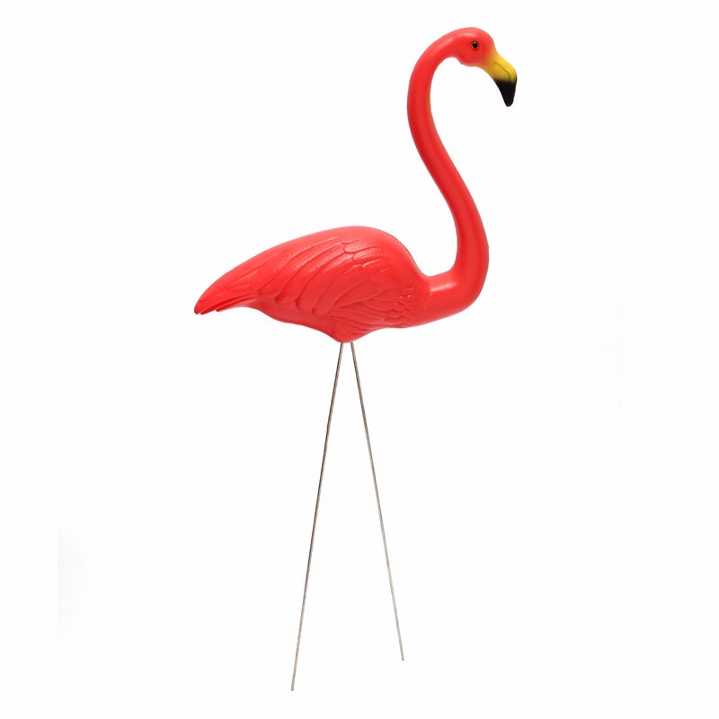 1-Pair-Red-Lawn-Flamingo-Figurine-Plastic-Party-Grassland-Garden-Ornaments-Decor-1041701-6