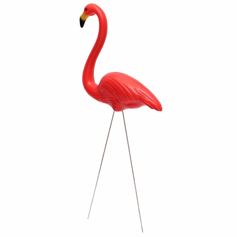 1-Pair-Red-Lawn-Flamingo-Figurine-Plastic-Party-Grassland-Garden-Ornaments-Decor-1041701-8