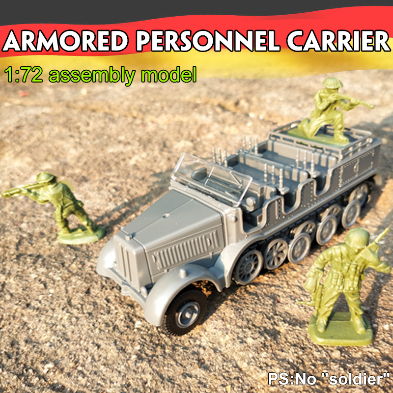 172-4D-World-War-II-Germany-Armored-Carrier-Military-Assembled-Model-Toys-1636268-1