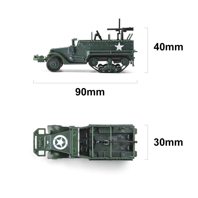 172-M3-DIY-Assembly-4D-Half-Track-Armored-Diecast-Vehicle-Model-for-Kids-Gift-1626617-8