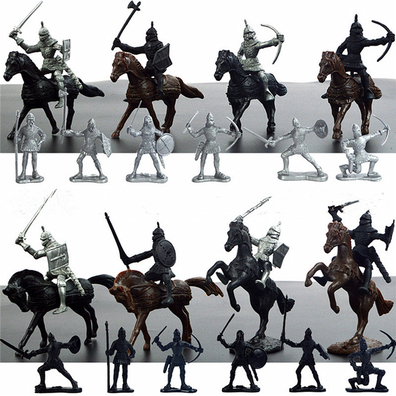 28PCS-Soldier-Knight-Horse-Figures--Accessories-Diecast-Model-For-Kids-Christmas-Gift-Toys-1229771-4