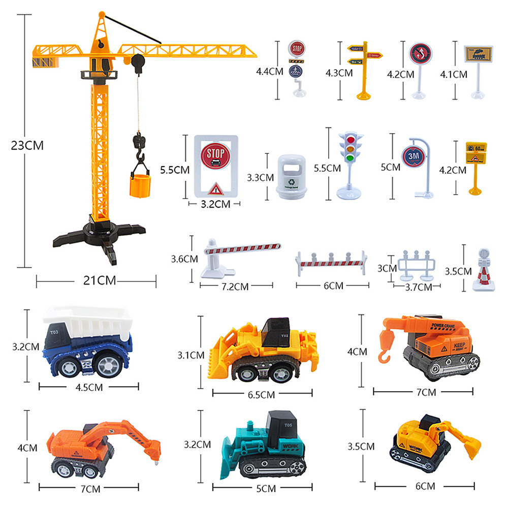 30PCS-Colorful-Alloy--Plastic-Enginnering-Vehicle-Toys-Set-with-Game-Mat-for-Model-Toys-1841776-10