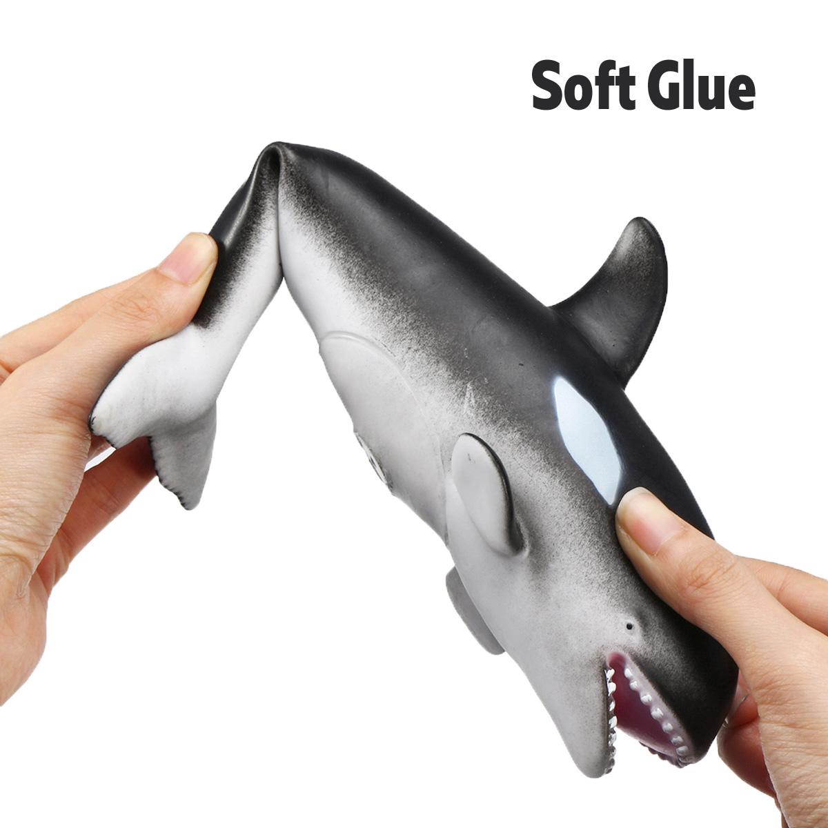 30cm-White-Shark-Killer-Whale-Soft-Model-Toys-Glue-Material-1392887-3