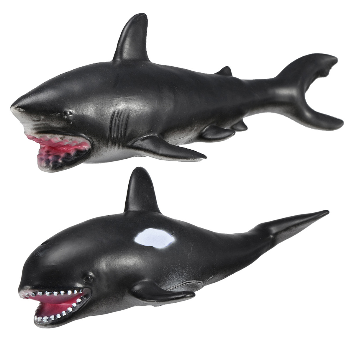 30cm-White-Shark-Killer-Whale-Soft-Model-Toys-Glue-Material-1392887-4