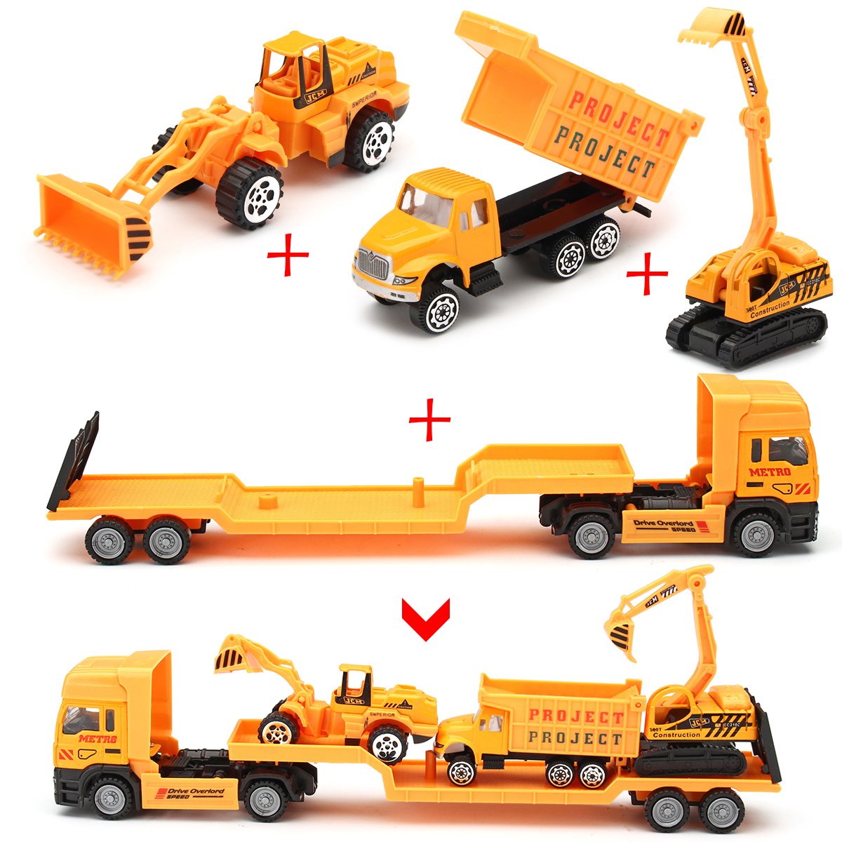 4in1-Kids-Toy-Recovery-Vehicle-Tow-Truck-Lorry-Low-Loader-Diecast-Model-Toys-Construction-Xmas-1414450-2