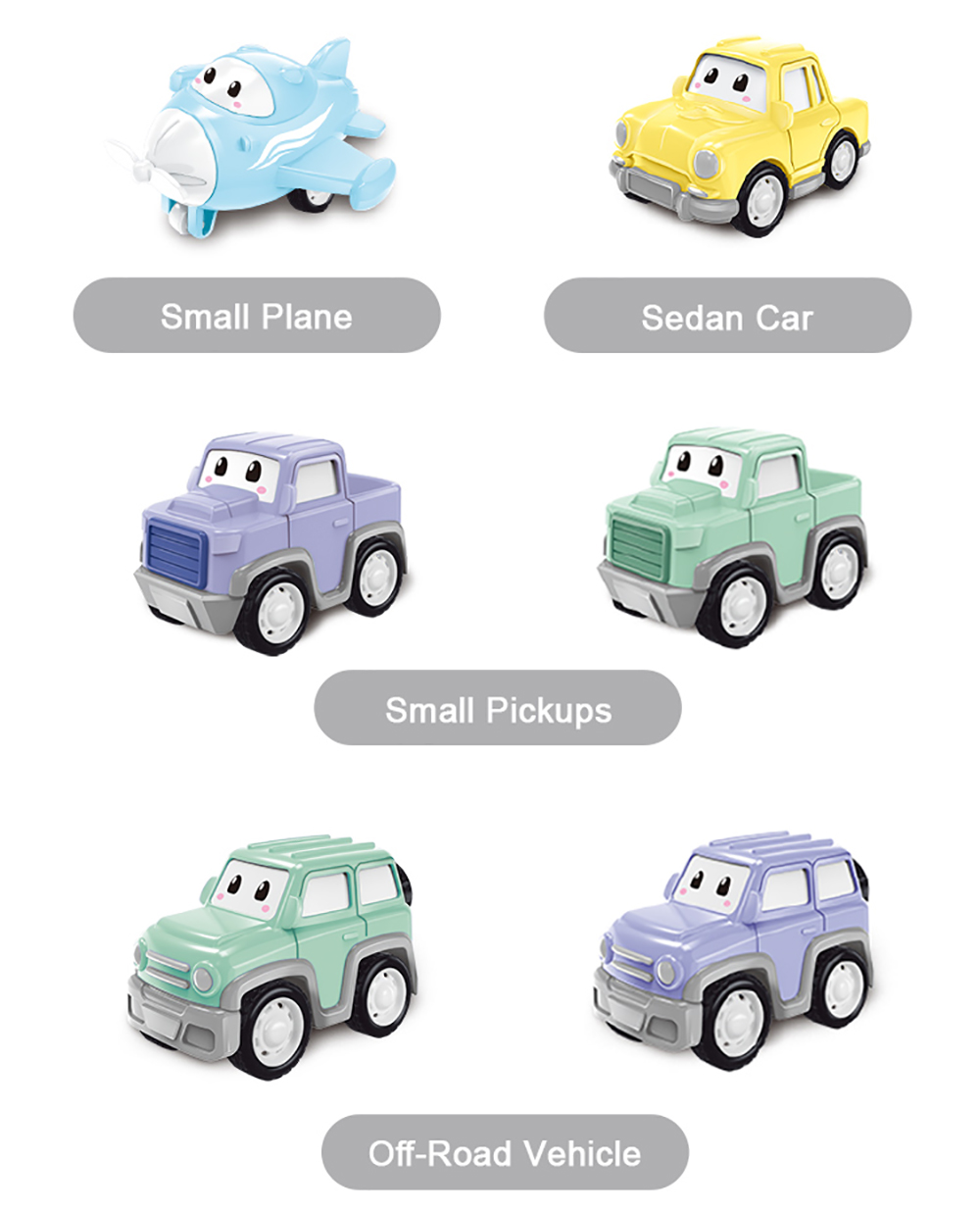 5Pcs-Cartoon-Inertial-Sound-And-Light-Vehicle-Boy-Kid-Toy-Color-Cartoon-Car-Model-for-Kids-Toys-1902711-6