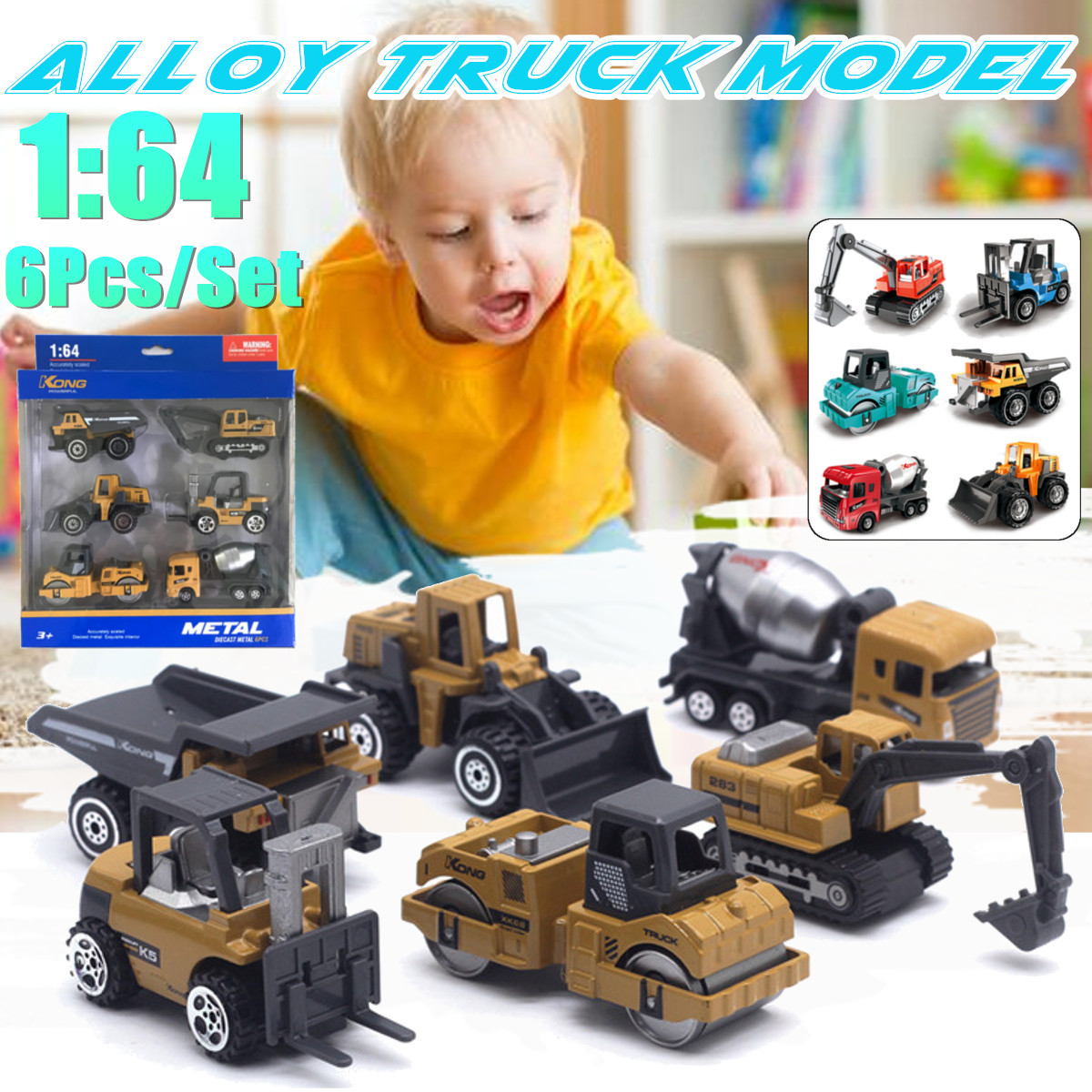6-PCS-164-Alloy-Trcuk-Classic-Colorful-Car-Diecast-Model-Toys-Set-for-Kids-Gift-1617627-1