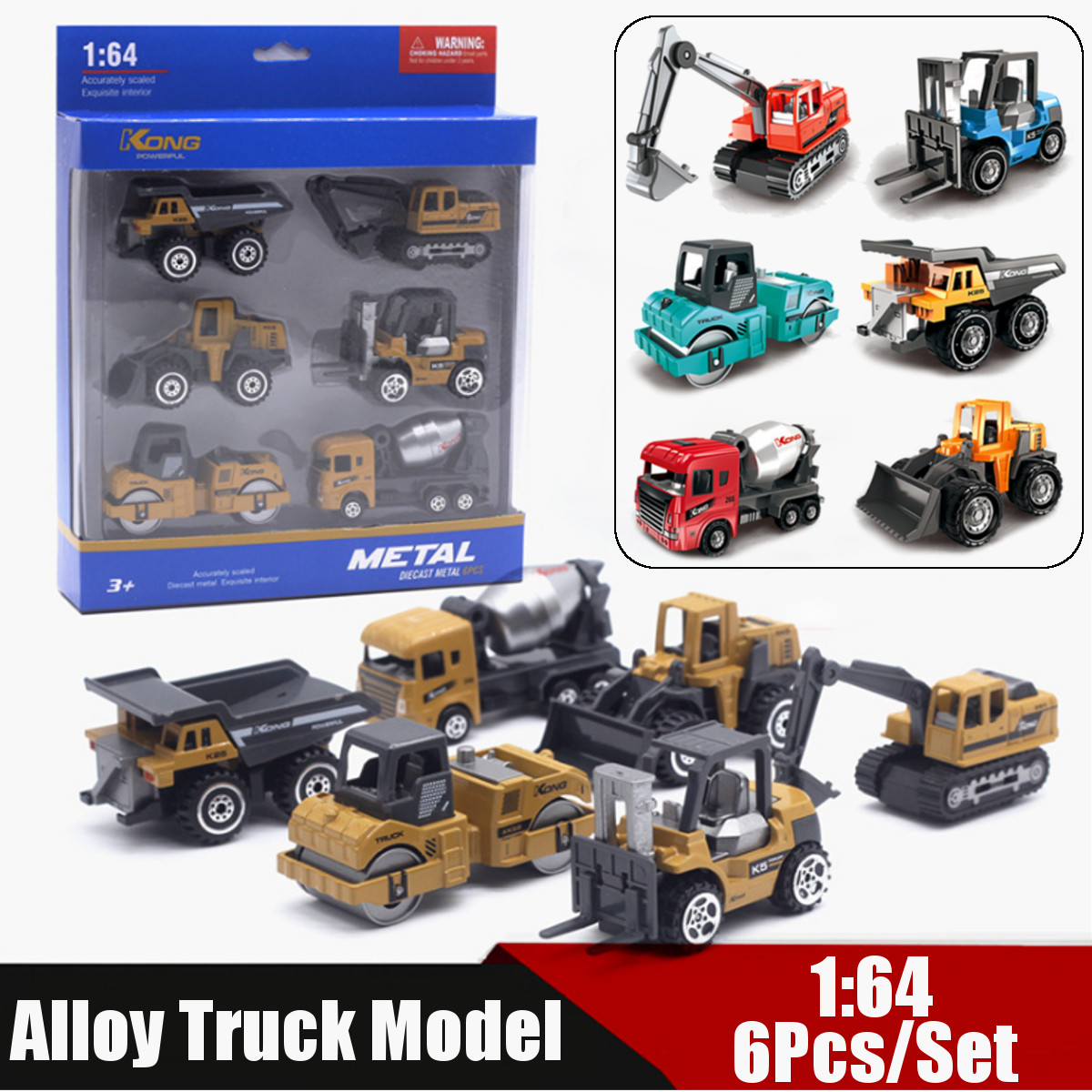 6-PCS-164-Alloy-Trcuk-Classic-Colorful-Car-Diecast-Model-Toys-Set-for-Kids-Gift-1617627-2