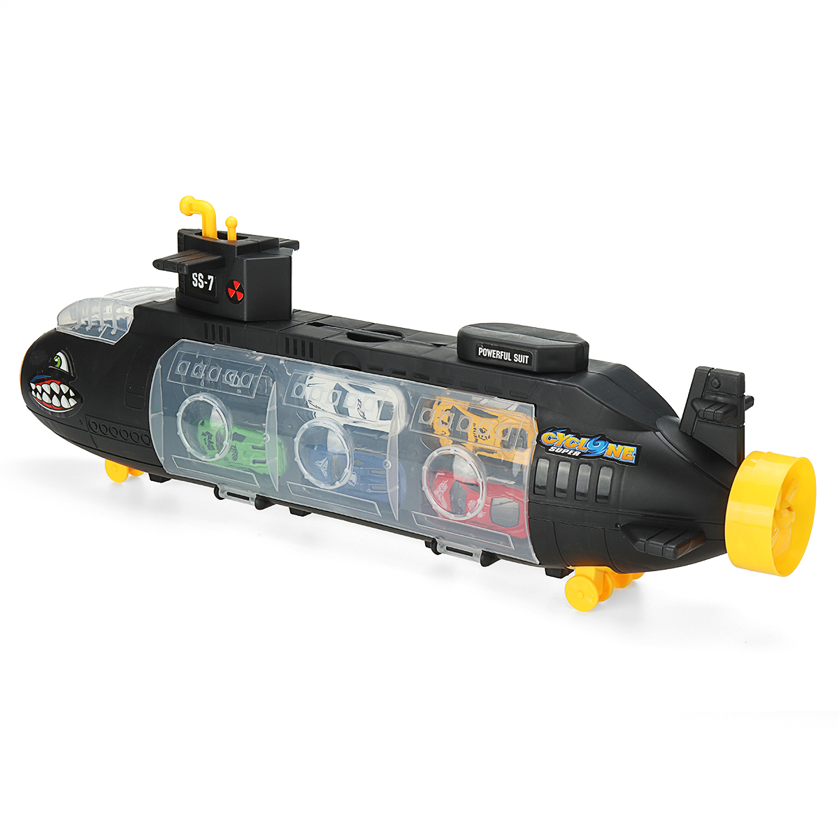 Alloy-Inertia-Shark-Artillery-Submarine-Vehicle-Set-Diecast-Car-Model-Toys-for-Kids-Gift-1651727-4