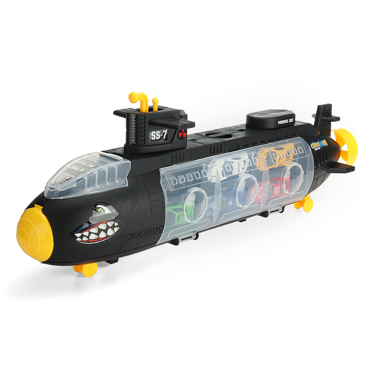 Alloy-Inertia-Shark-Artillery-Submarine-Vehicle-Set-Diecast-Car-Model-Toys-for-Kids-Gift-1651727-5