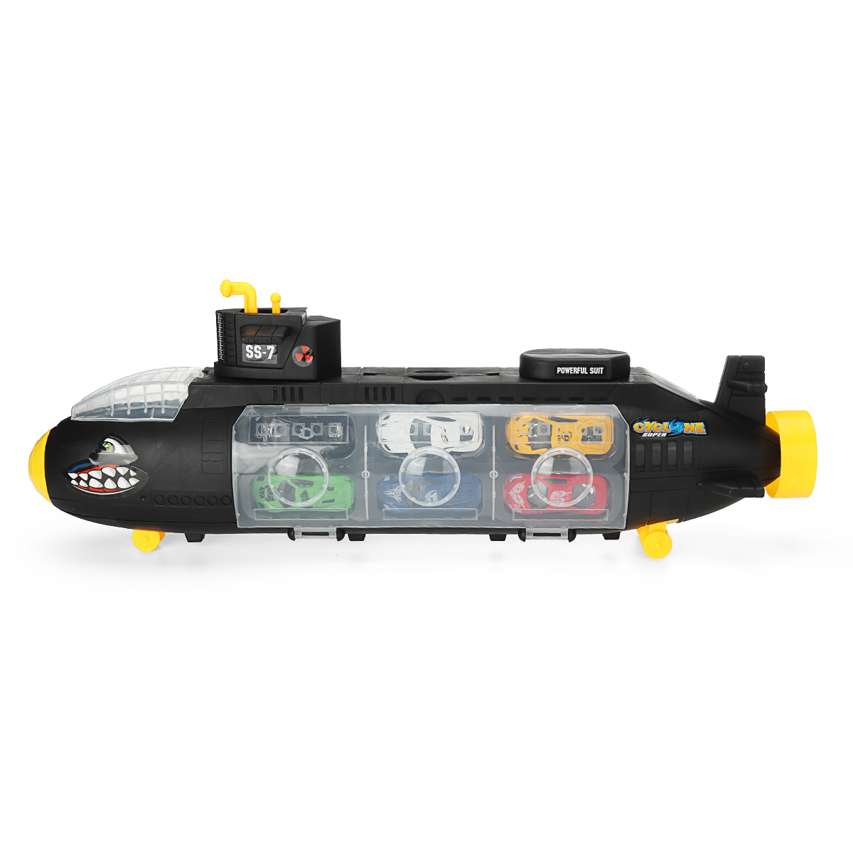 Alloy-Inertia-Shark-Artillery-Submarine-Vehicle-Set-Diecast-Car-Model-Toys-for-Kids-Gift-1651727-6