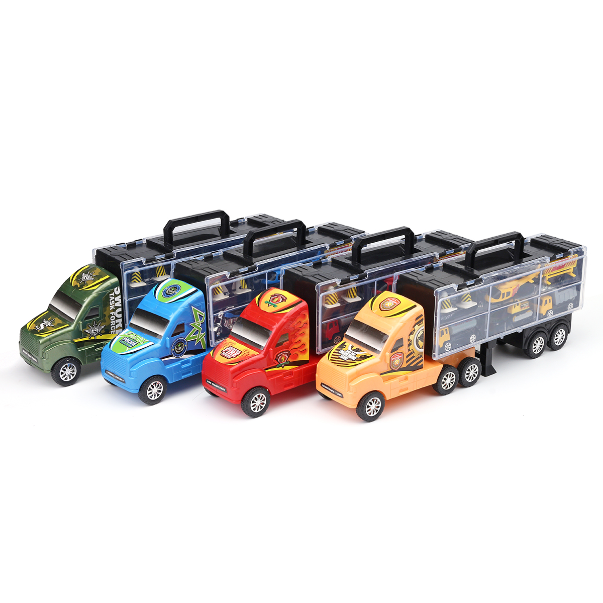 Alloy-Trailer-Container-Car-Storage-Box-Diecast-Car-Model-Set-Toy-for-Childrens-Gift-1635959-1