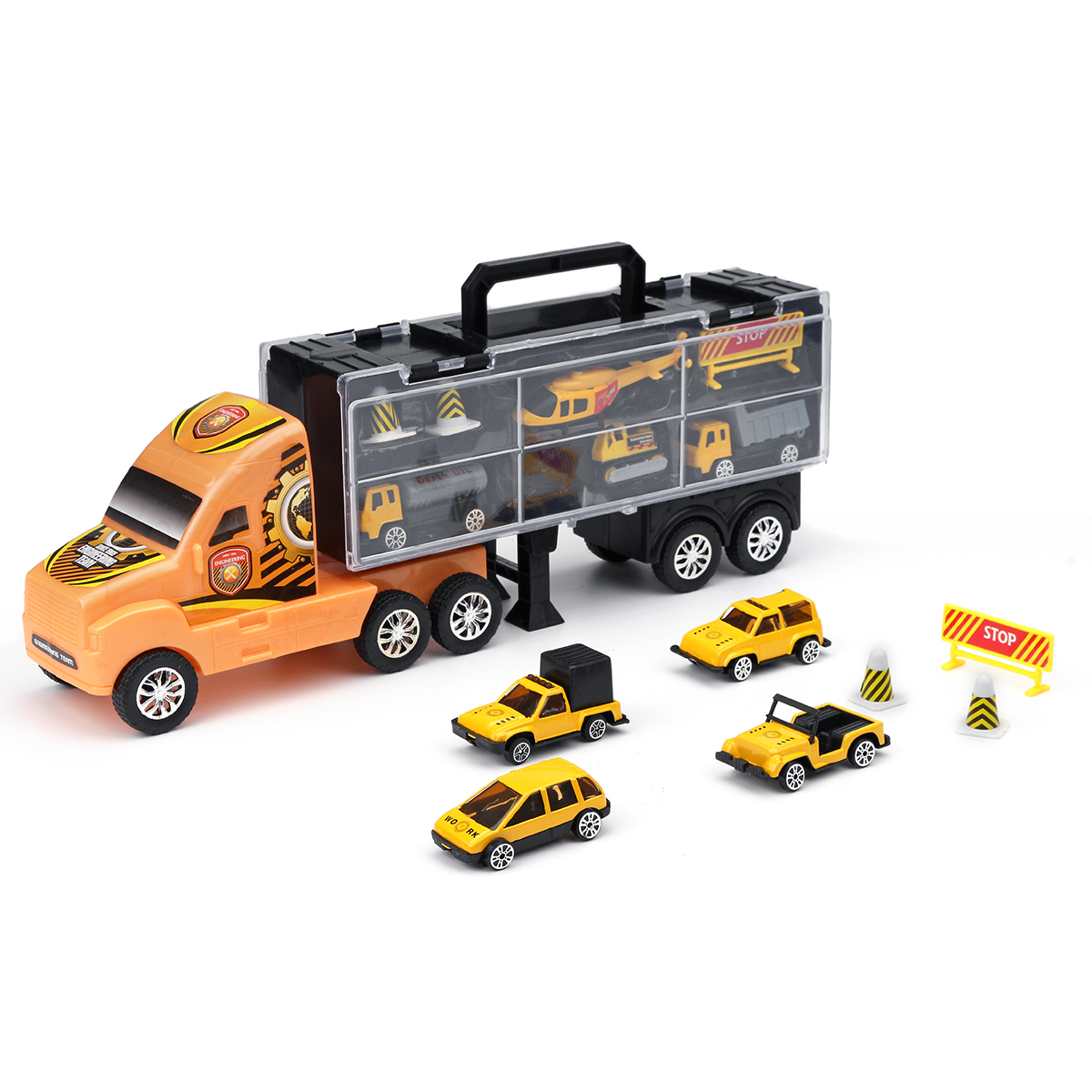 Alloy-Trailer-Container-Car-Storage-Box-Diecast-Car-Model-Set-Toy-for-Childrens-Gift-1635959-4