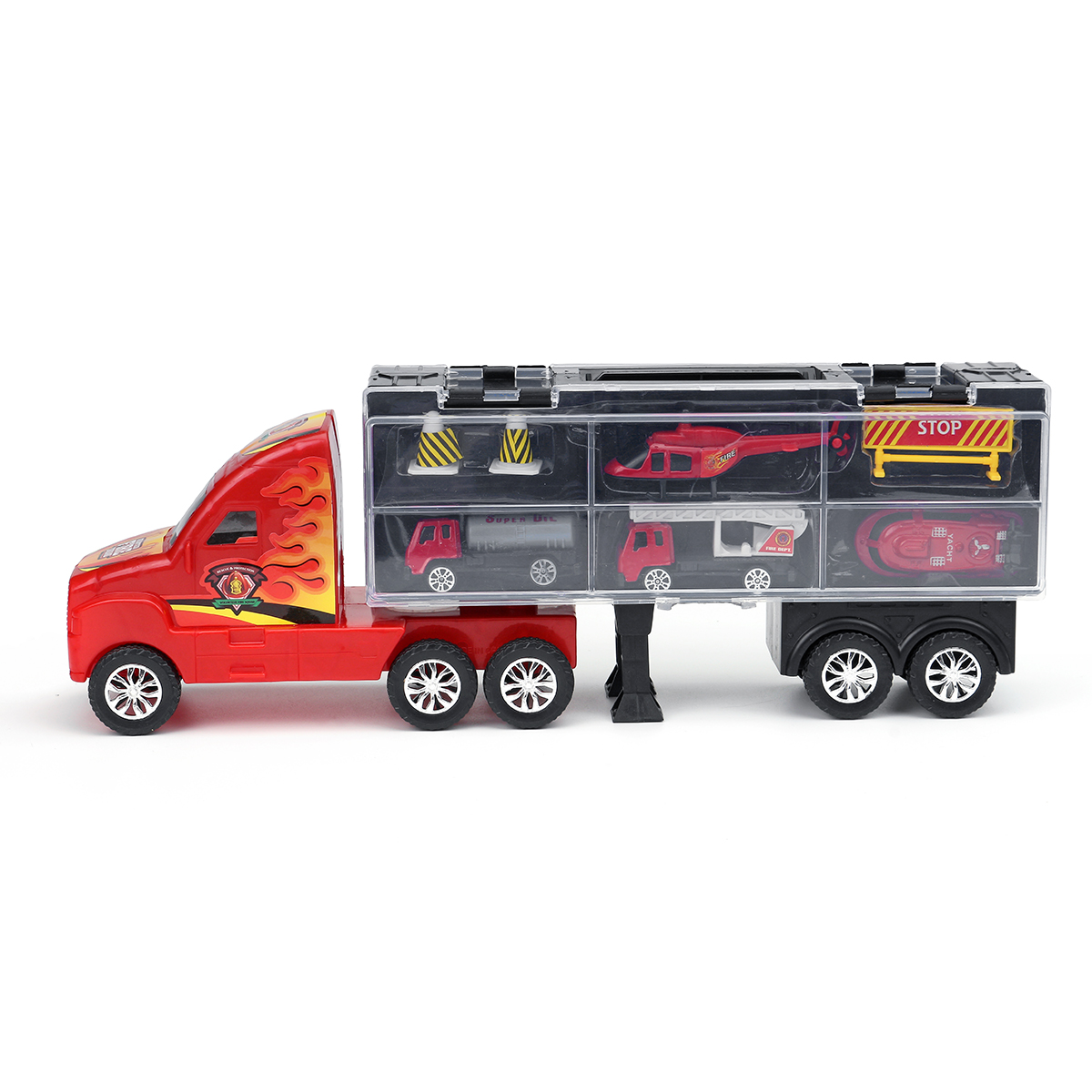 Alloy-Trailer-Container-Car-Storage-Box-Diecast-Car-Model-Set-Toy-for-Childrens-Gift-1635959-6