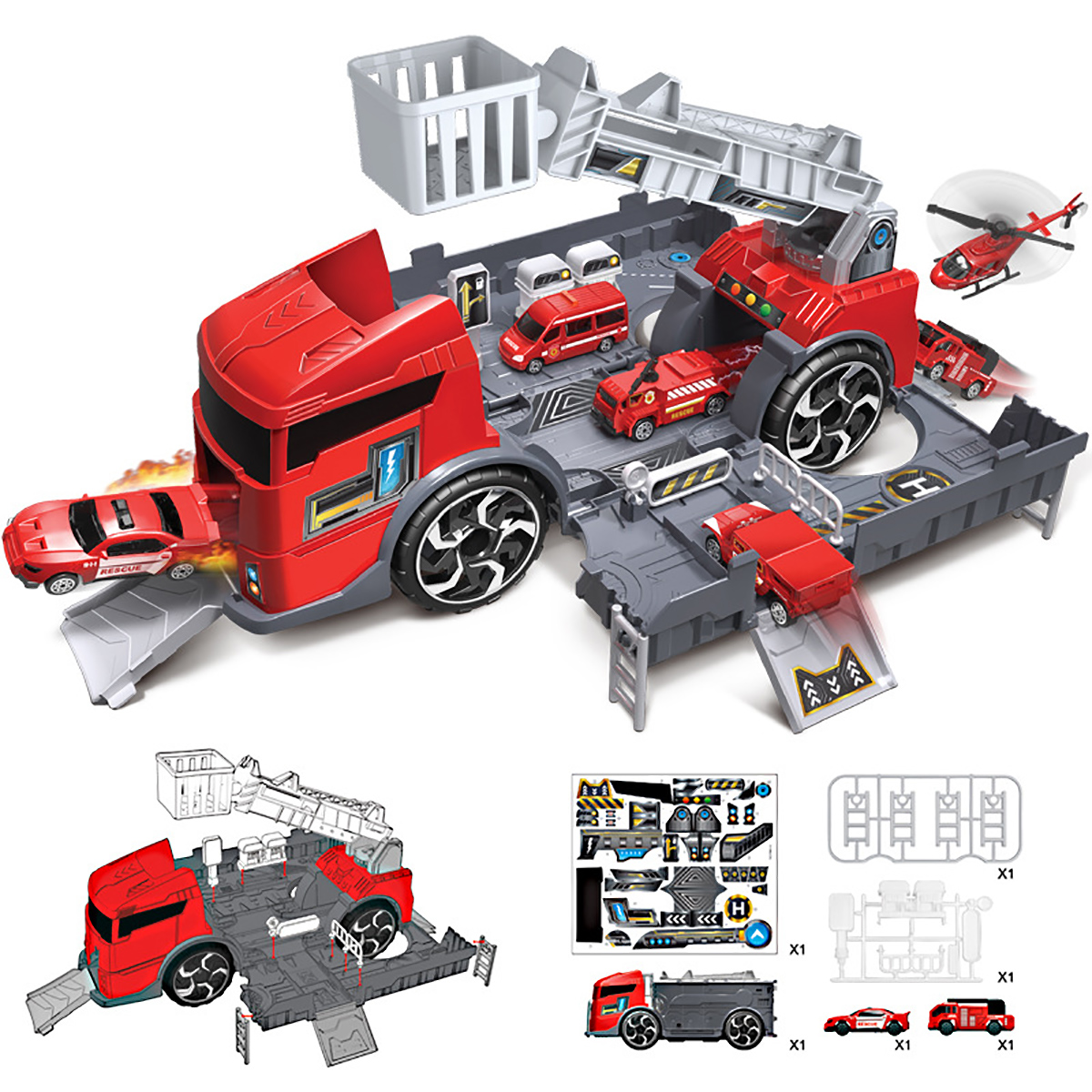 Childrens-Simulation-Diecast-Engineering-Vehicle-Model-Set-Deformation-Storage-Parking-Lot-Education-1555038-5