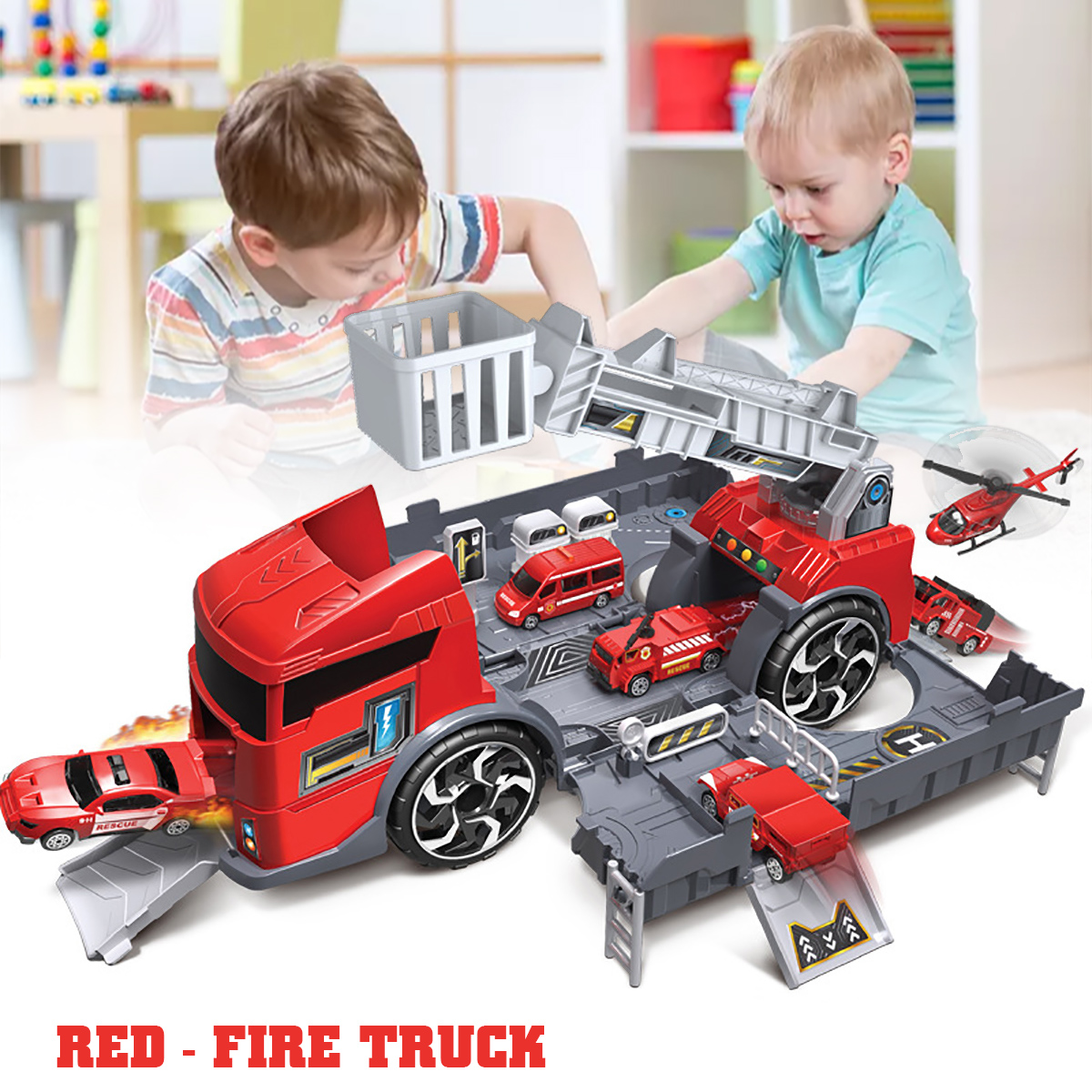 Childrens-Simulation-Diecast-Engineering-Vehicle-Model-Set-Deformation-Storage-Parking-Lot-Education-1555038-10