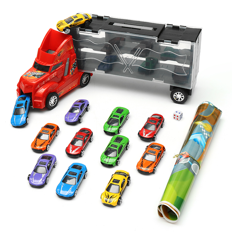 DiBang-Container-Truck-With-12-Alloy-Car-Puzzle-Simulation-Car-Model-Chess-Sound-Toy-Gift-1267043-1