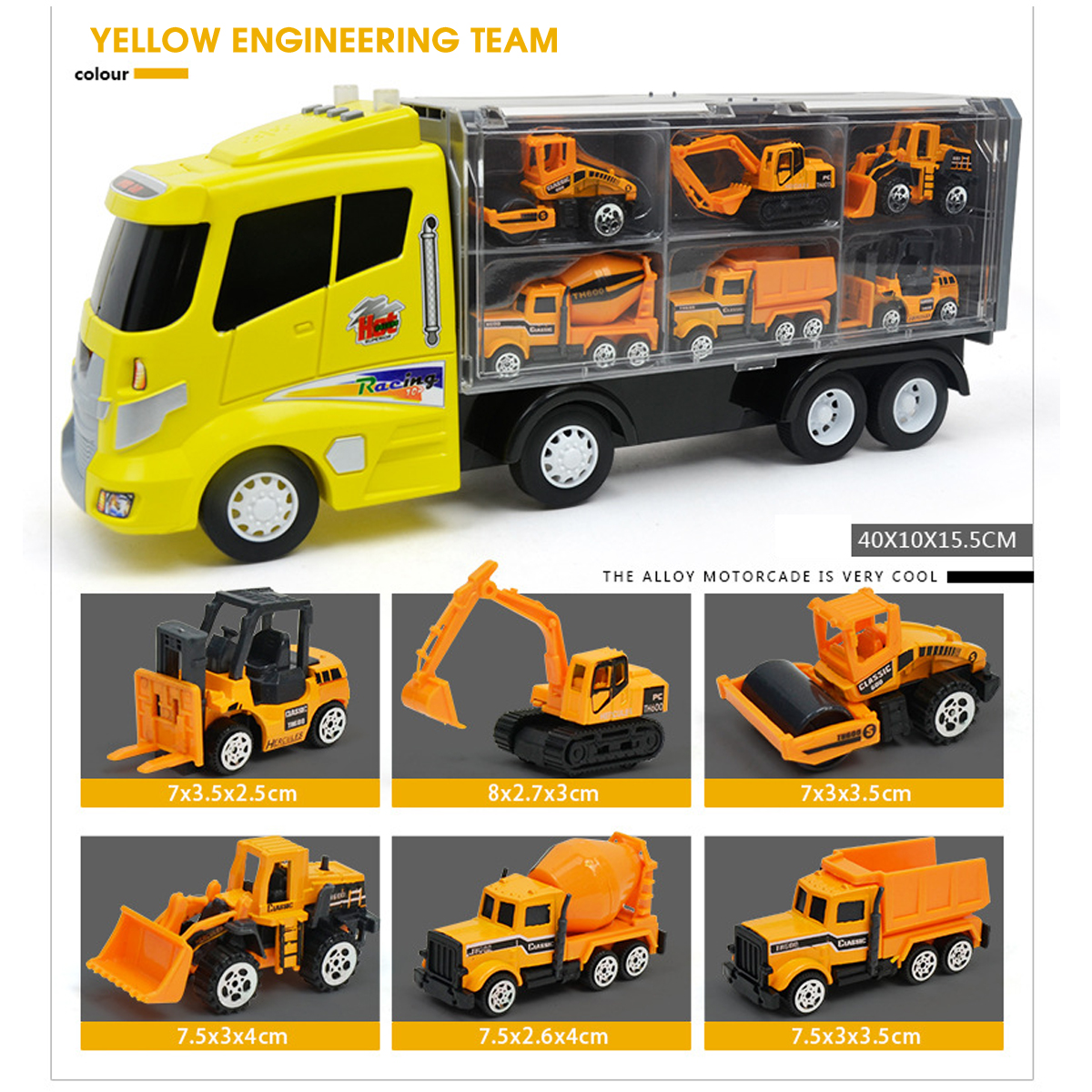 Engineering-Alloy-Car-Diecast-Model-Set-Portable-Storage-Large-Container-Transport-Vehicle-6-Loaded--1437822-3