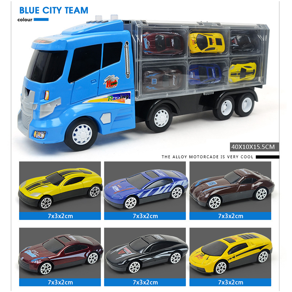 Engineering-Alloy-Car-Diecast-Model-Set-Portable-Storage-Large-Container-Transport-Vehicle-6-Loaded--1437822-7