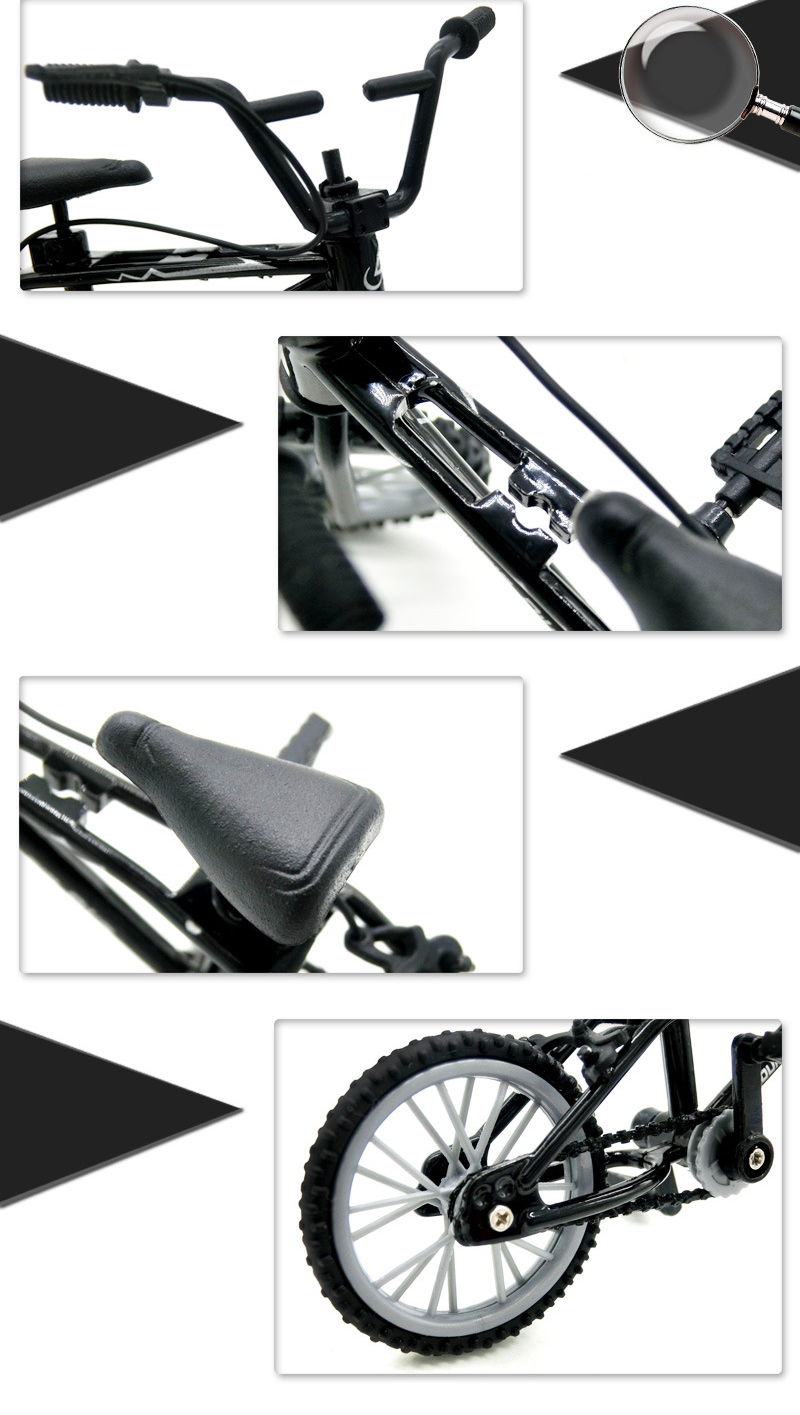 Mini-Simulation-Alloy-Finger-Bicycle-Retro-Double-Pole-Bicycle-Model-w-Spare-Tire-Diecast-Toys-With--1534698-6