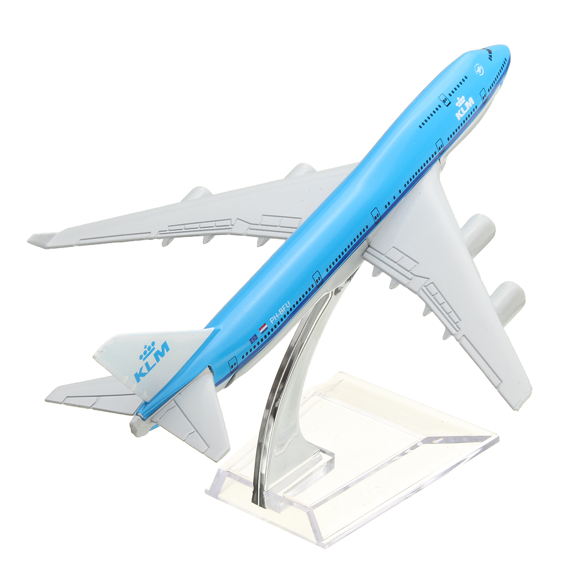 NEW-16cm-Airplane-Metal-Plane-Model-Aircraft-B747-KLM-Aeroplane-Scale-Airplane-Desk-Toy-1102722-2