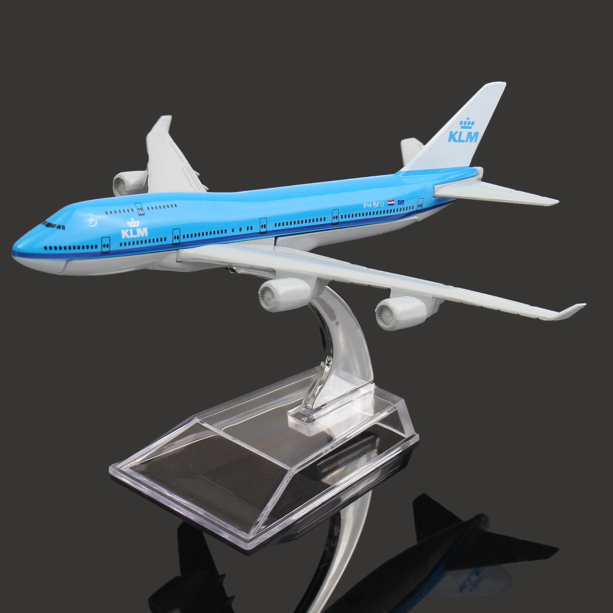 NEW-16cm-Airplane-Metal-Plane-Model-Aircraft-B747-KLM-Aeroplane-Scale-Airplane-Desk-Toy-1102722-3
