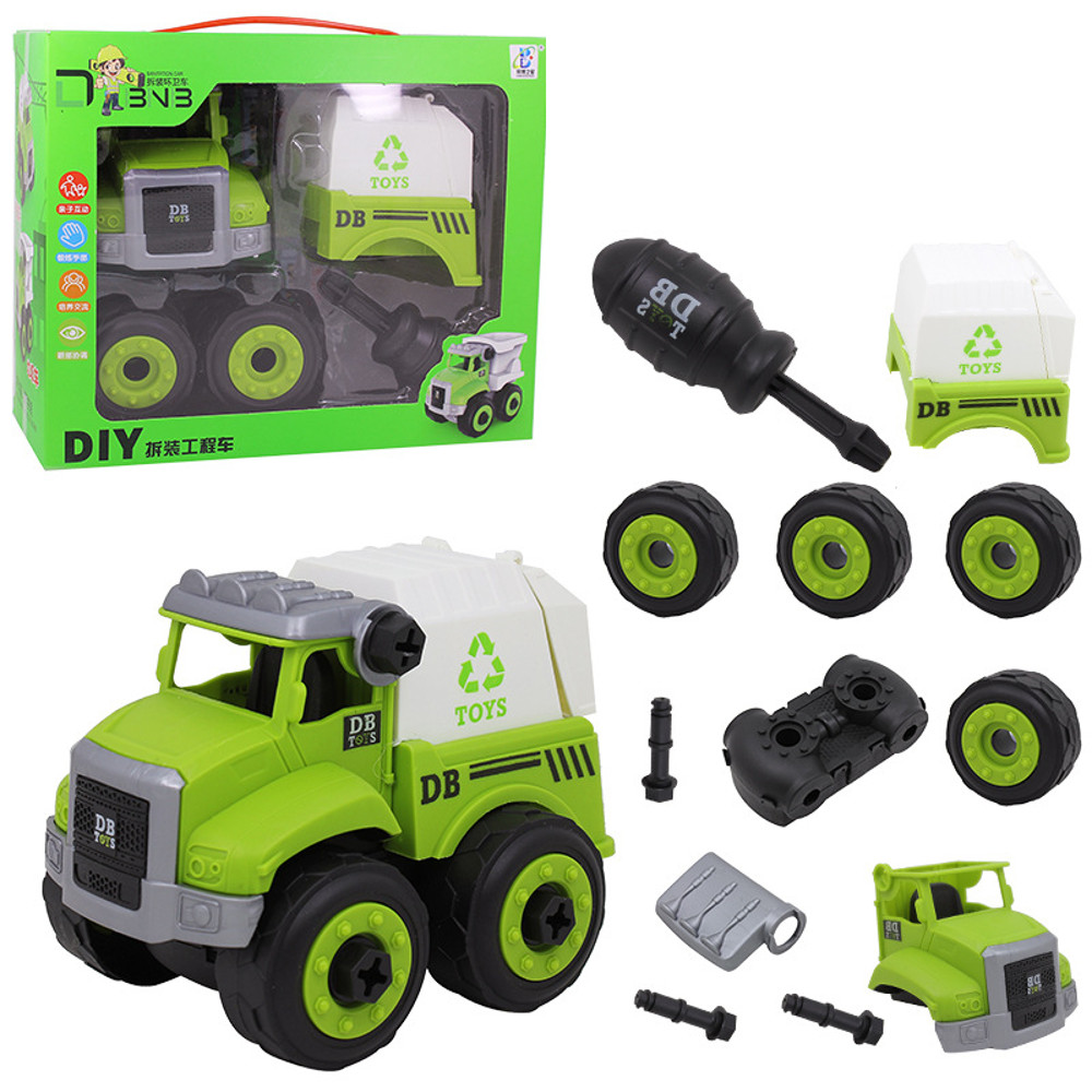 Sanitation-Vehicle-Assembly-Set-With-Screwdriver-Children-Assembled-Educational-Toys-1701847-5