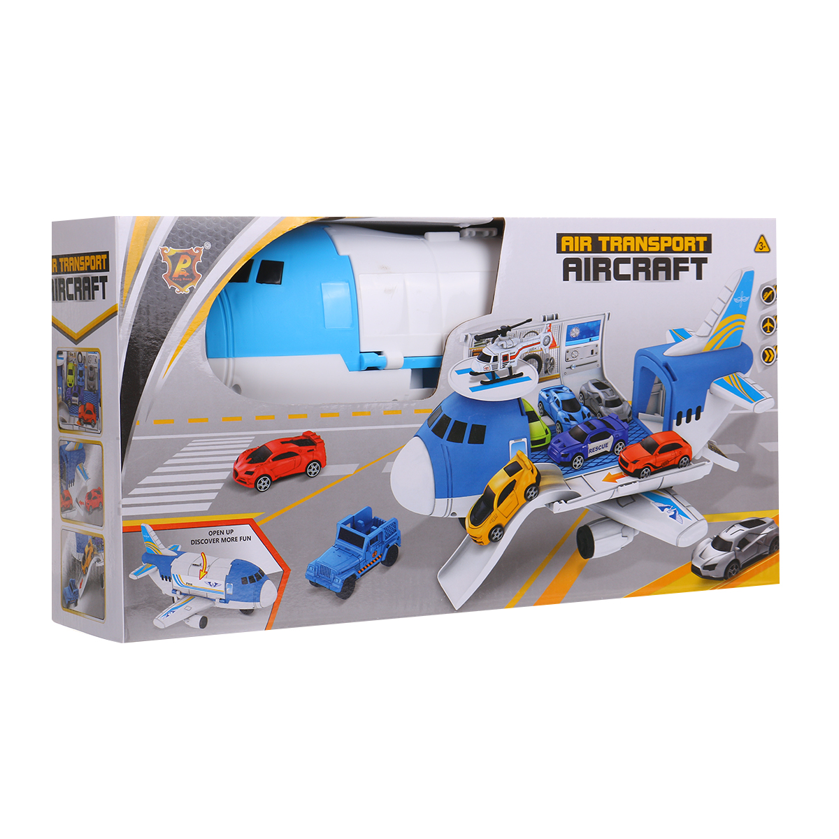 Storage-Transport-Aircraft-Model-Inertia-Diecast-Model-Car-Set-Toy-for-Childrens-Gift-1621631-12