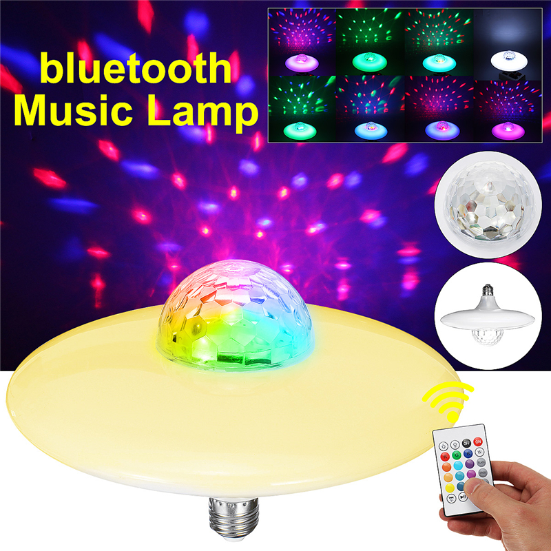 AC86-265V-E27-RGBW-bluetooth-Music-UFO-LED-Garage-Light-Bulb-24Keys-Remote-Control-1861692-1