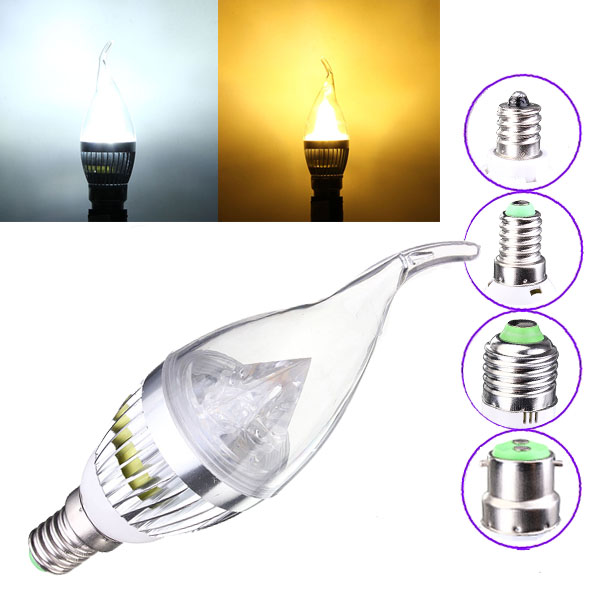 Dimmable-E27-E14-E12-B22-45W-220V-Silver-Cover-LED-Candle-Light-Bulb-960716-1