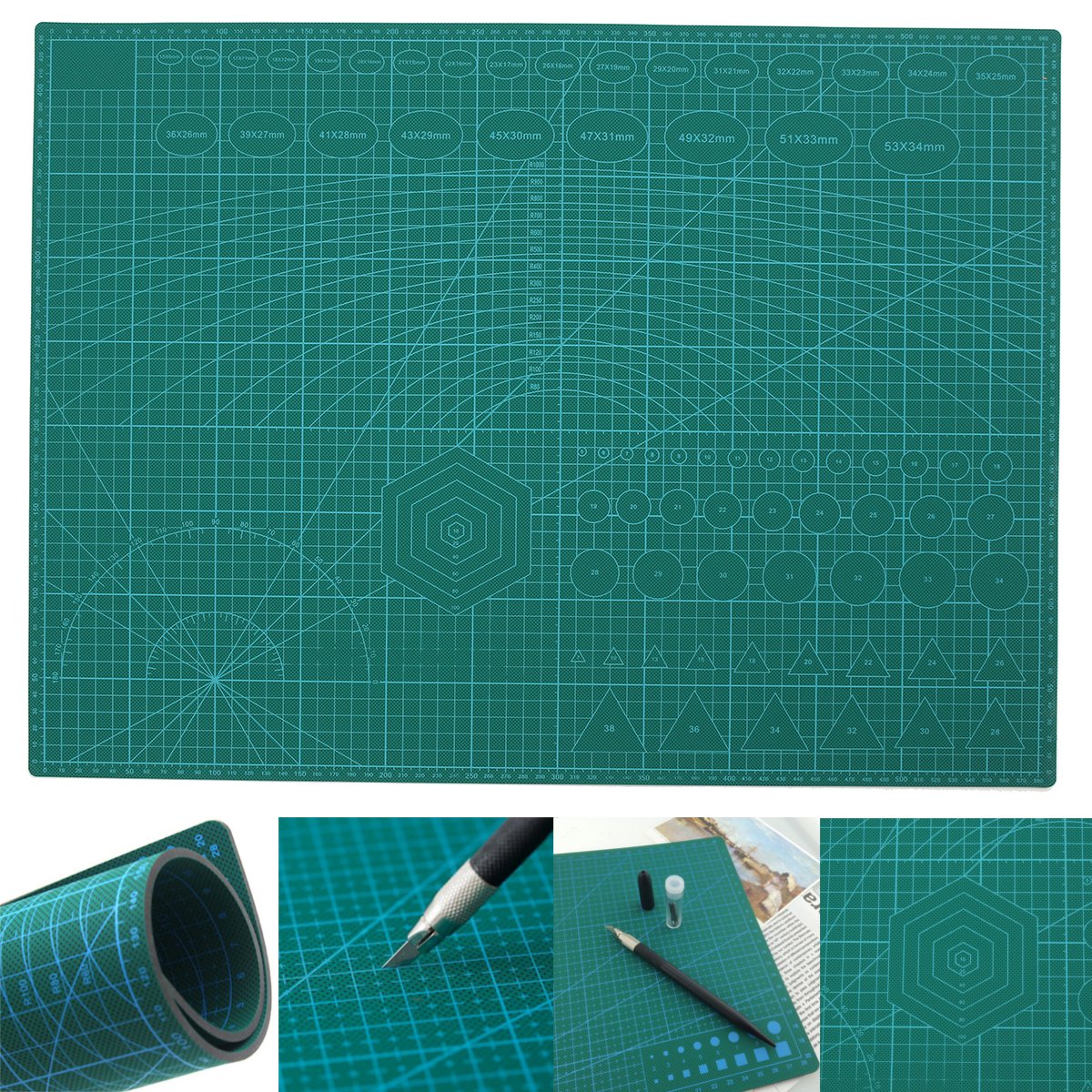 A2-PVC-Double-Printed-Self-Healing-Cutting-Mat-Craft-Quilting-Scrapbooking-Board-1163235-3
