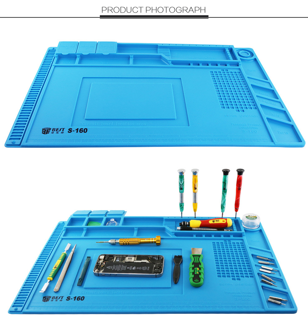 BEST-S160-Magnetic-Heat-Insulation-Silicone-Pad-Desk-Mat-Maintenance-Platform-BGA-Soldering-Repair-S-1415938-2