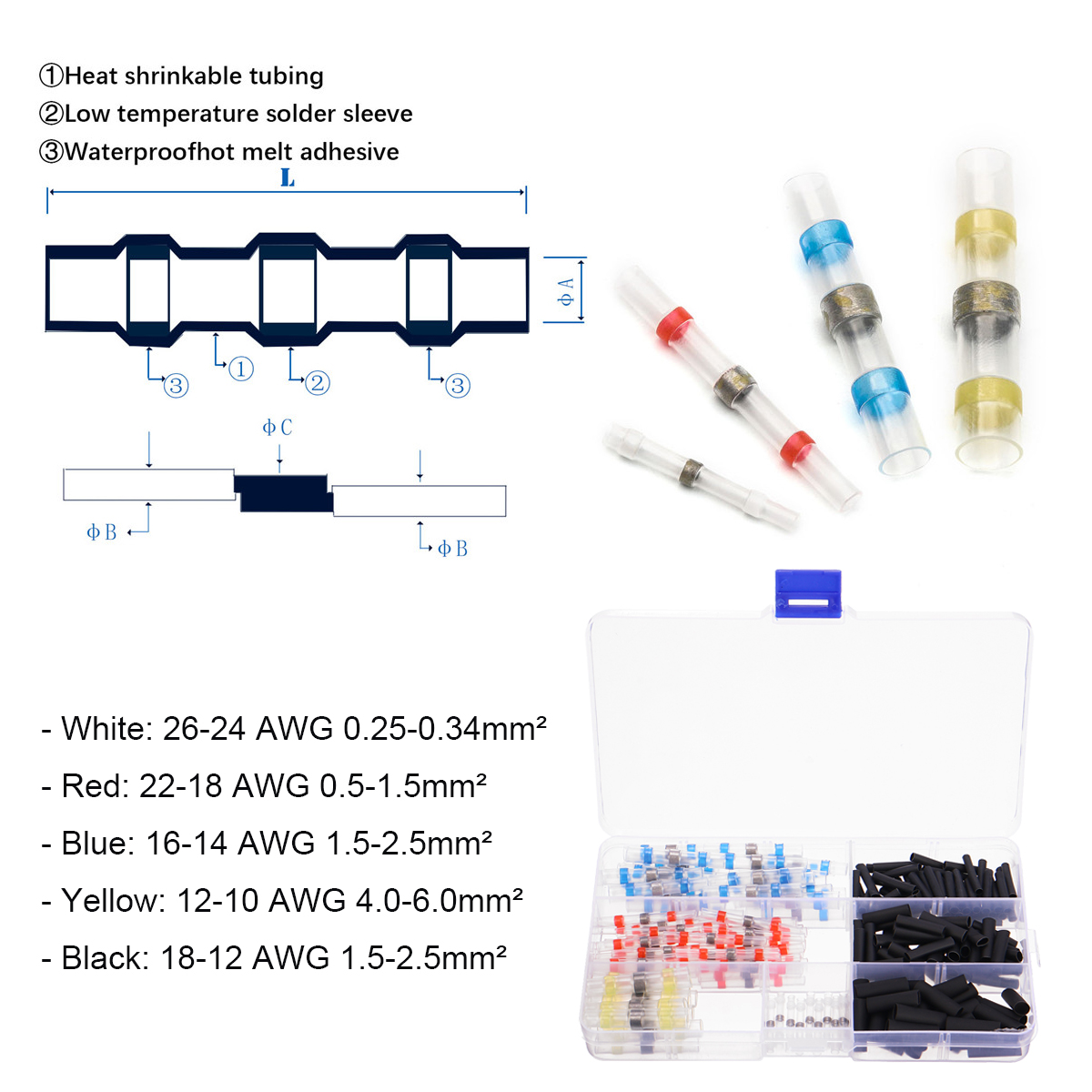 Cable-Heat-Shrink-Butt-Splice-Wire-Connector-Solder-Seal-Sleeve-Terminal-Tube-1658761-6