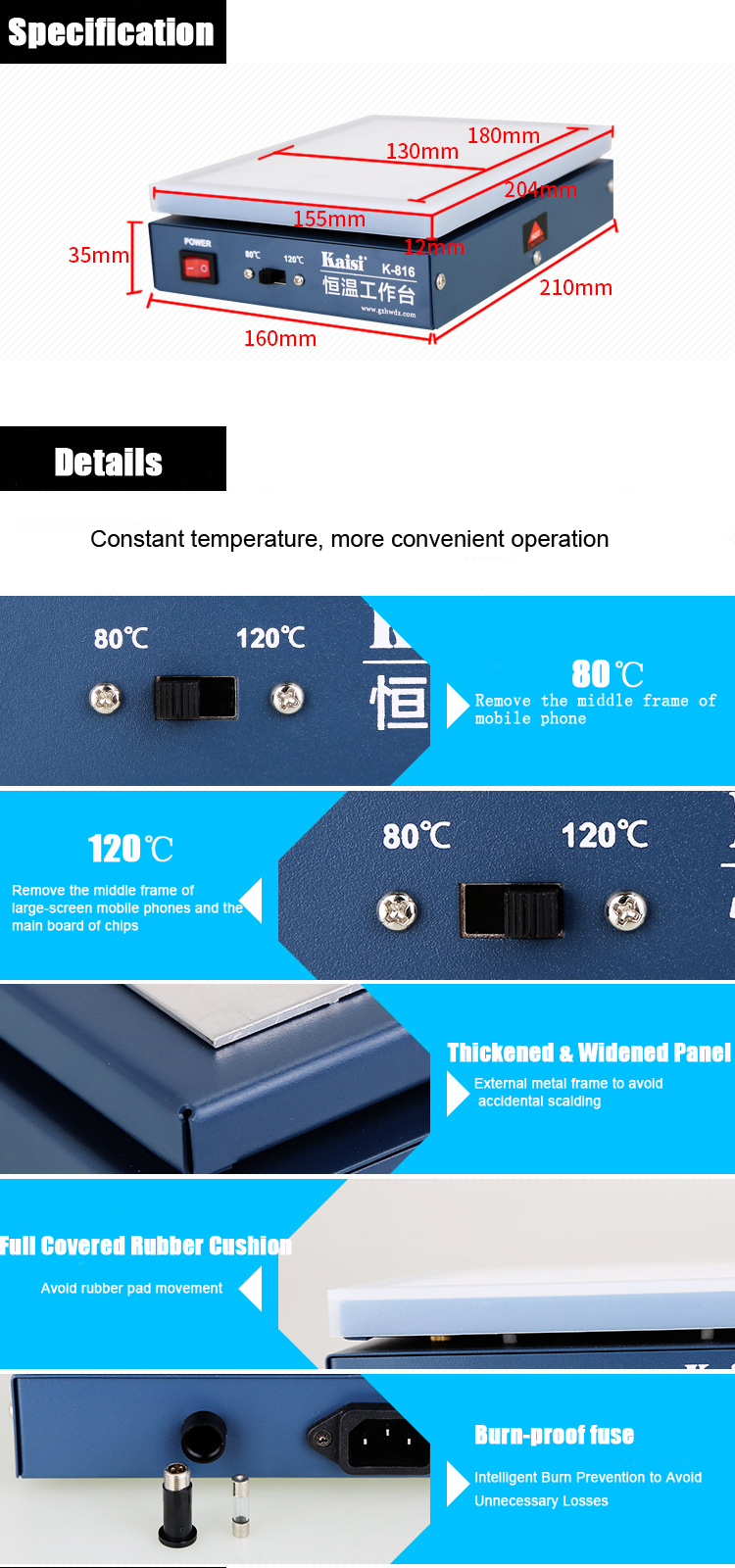 Kaisi-K-816-LCD-Phone-Screen-Separator-Heating-Platform-Glass-Removal-Phone-Repair-Machine-Auto-Heat-1438092-2