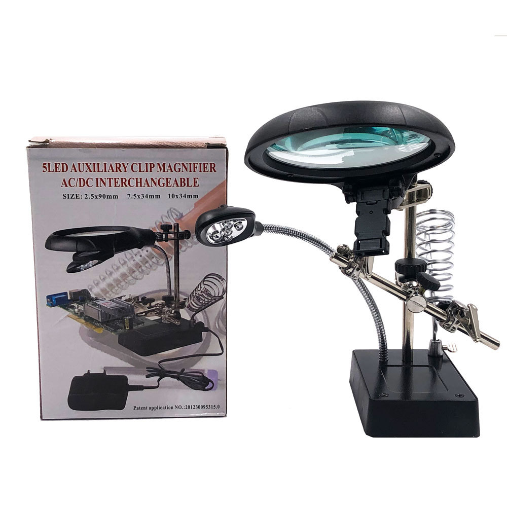 Magnifying-Glasses-Magnifier-25X-Helping-Hand-LED-Soldering-Iron-Stand-Welding-Repair-Holder-Tools-L-1815955-10