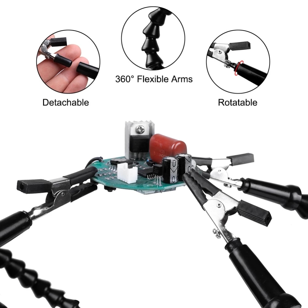 NEWACALOX-4Pcs-Flexible-Arms-Soldering-Helping-Third-Hand-Tool-Tabletop-Clamp-Welding-Holder-for-PCB-1782912-4