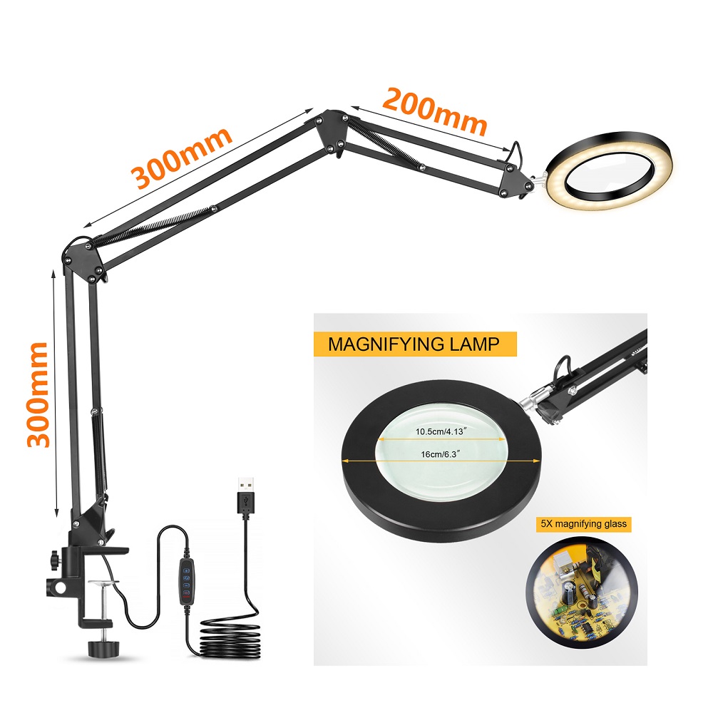 NEWACALOX-5X-Welding-Magnifying-Glass-LED-Table-Desk-Lamp-Three-Section-Folding-Handle-Magnifier-for-1884272-2