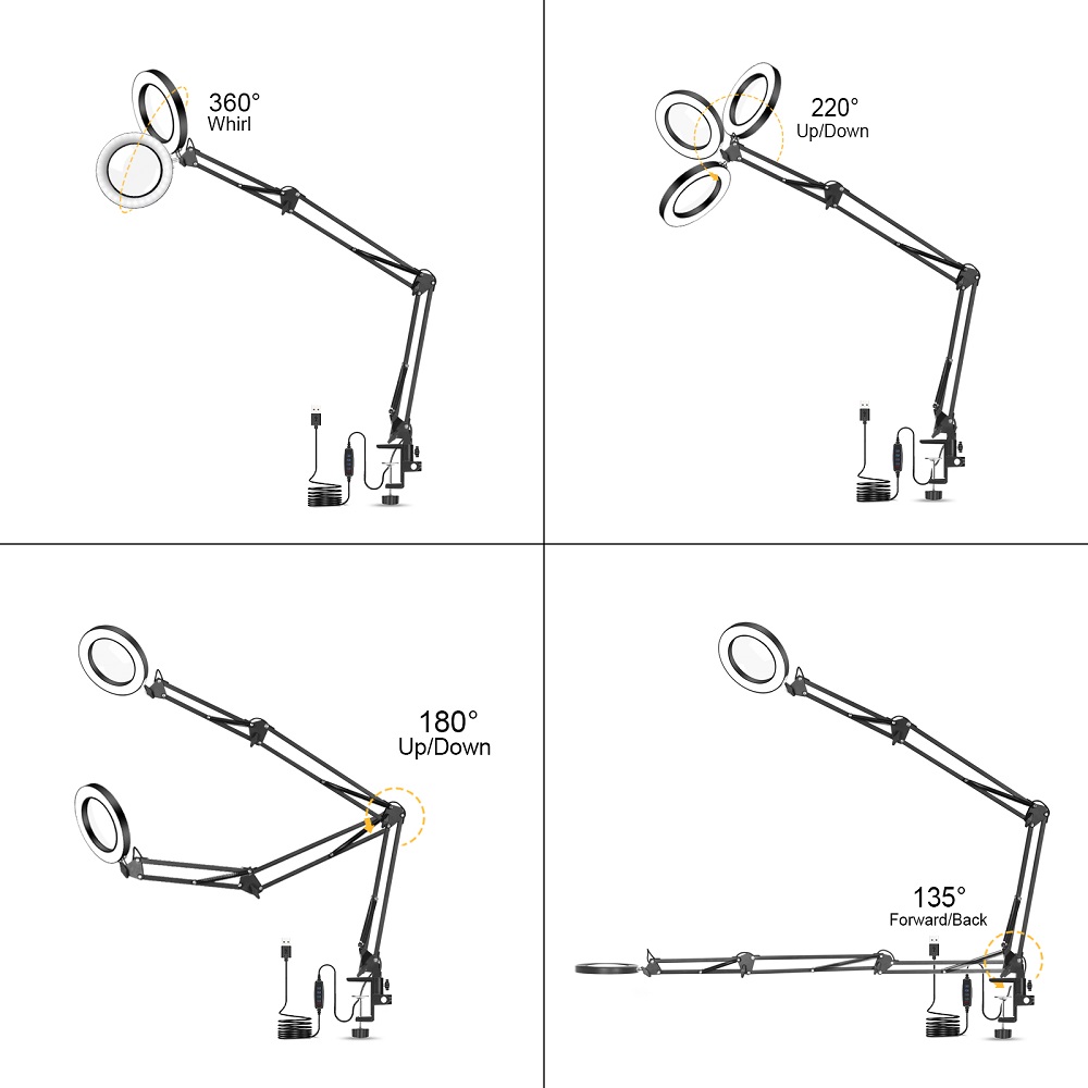 NEWACALOX-5X-Welding-Magnifying-Glass-LED-Table-Desk-Lamp-Three-Section-Folding-Handle-Magnifier-for-1884272-9