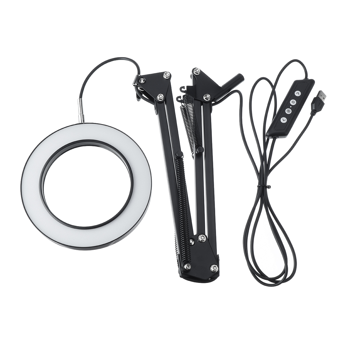 NEWACALOX-Remote-Flexible-Desk-Magnifier-5X-USB-LED-Magnifying-Glass-3-Colors-Illuminated-Magnifier--1791616-10