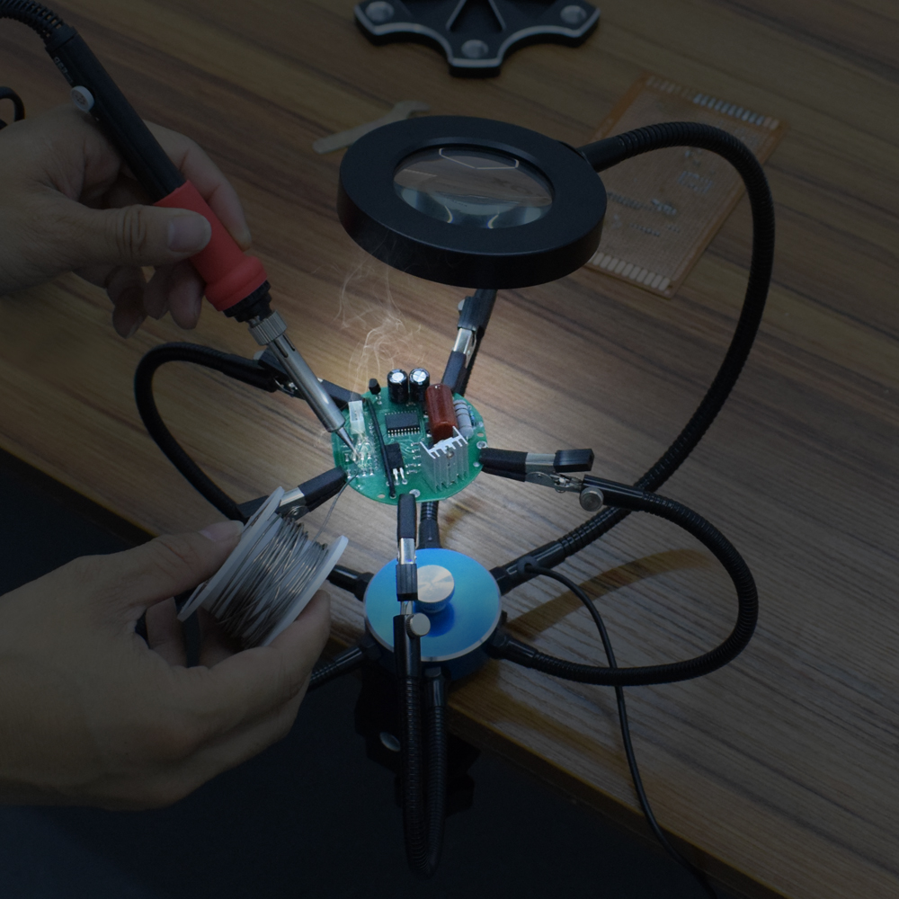 NEWACALOX-Soldering-Helping-Hands-3X-USB-Glasses-Magnifier-Soldering-Station-Third-Hand-Tool-Rotary--1613854-3