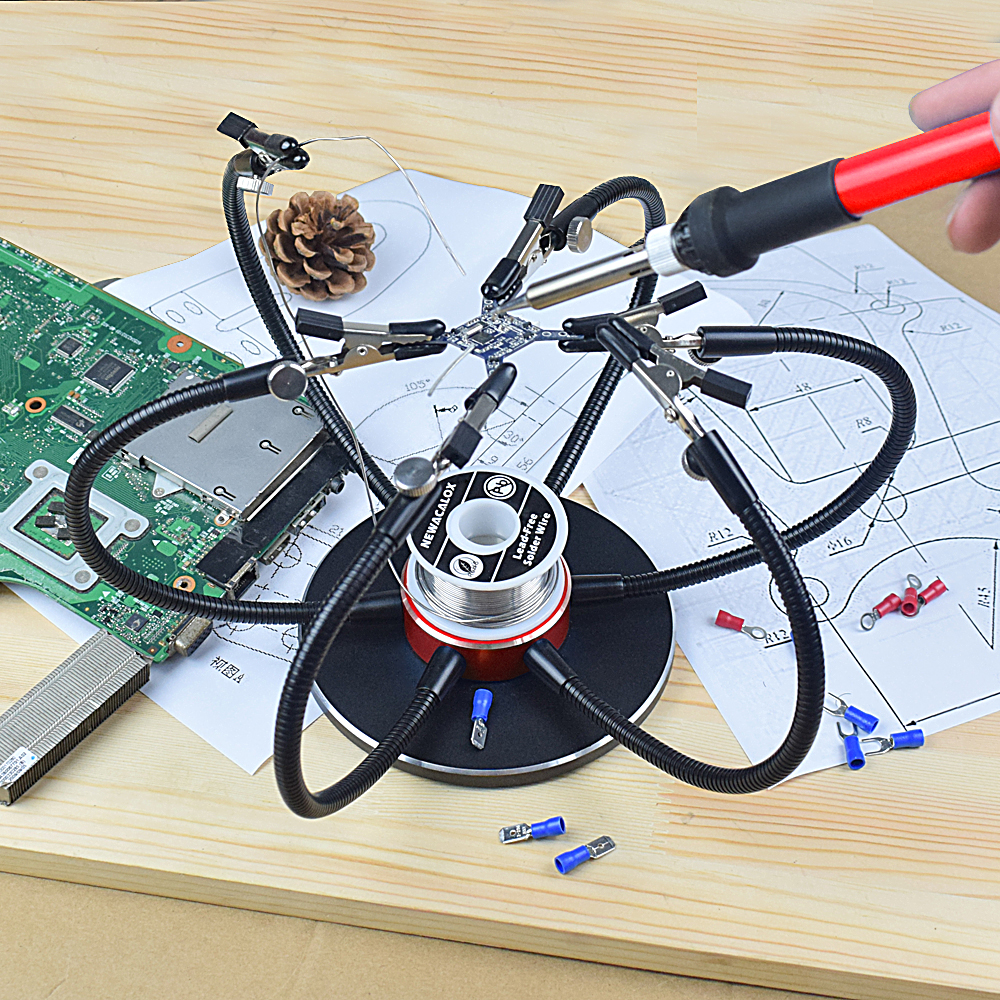 NEWACALOX-Soldering-Iron-Holder-Soldering-Station-USB-6Pcs-Flexible-Arms-Third-Hand-Welding-Tool-1674113-1