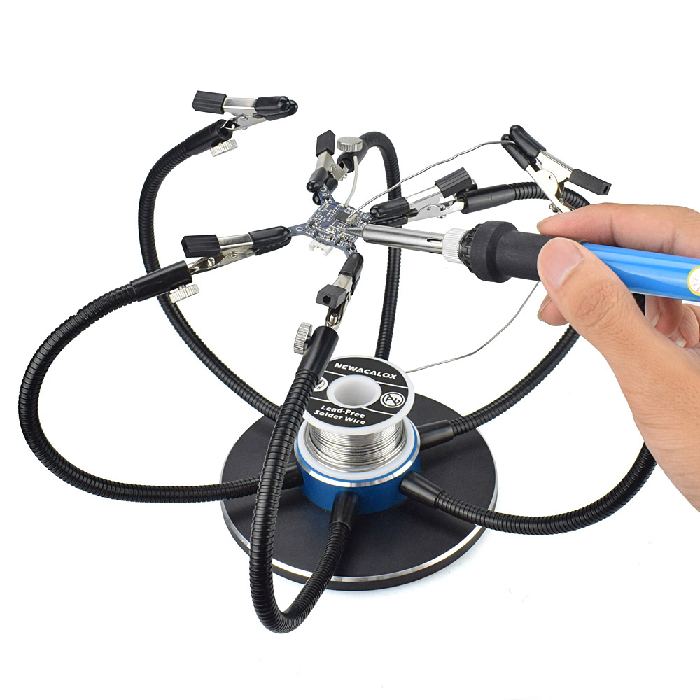 NEWACALOX-Soldering-Iron-Holder-Soldering-Station-USB-6Pcs-Flexible-Arms-Third-Hand-Welding-Tool-1674113-2