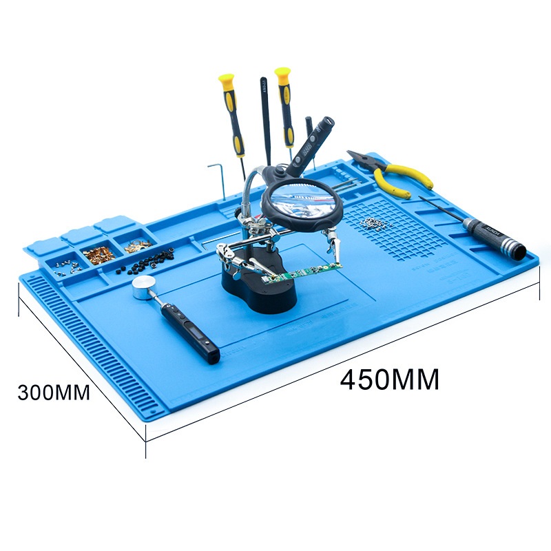 PCB-Welding-Repair-Magnetic-Insulation-Anti-static-Heat-Insulation-Silicone-Pad-for-Welding-Tool-1903558-2