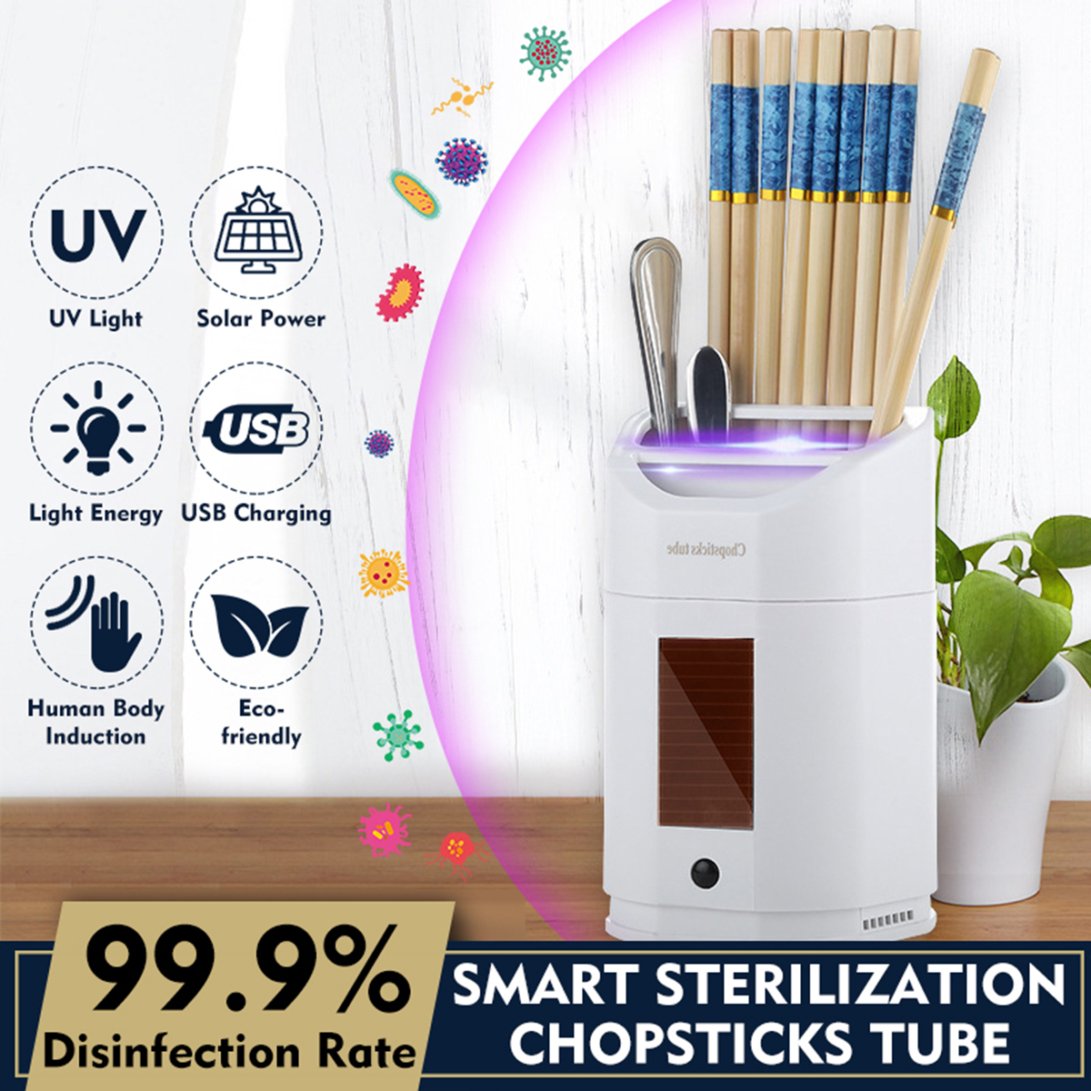 USB-UV-Smart-Disinfection-Steriliser-Fork-Spoon-Tableware-Holder-Kitchen-Tool-1702912-1