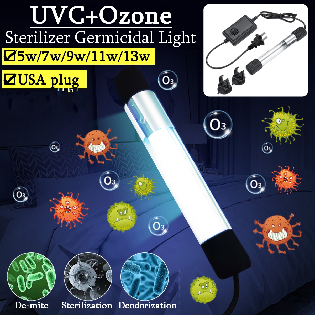5W7W9W11W13W-UVC-Ozone-Germicidal-Lamp-Ultraviolet-Sterilizer-Disinfection-Tube-Light-US-Plug-AC110V-1688924-1