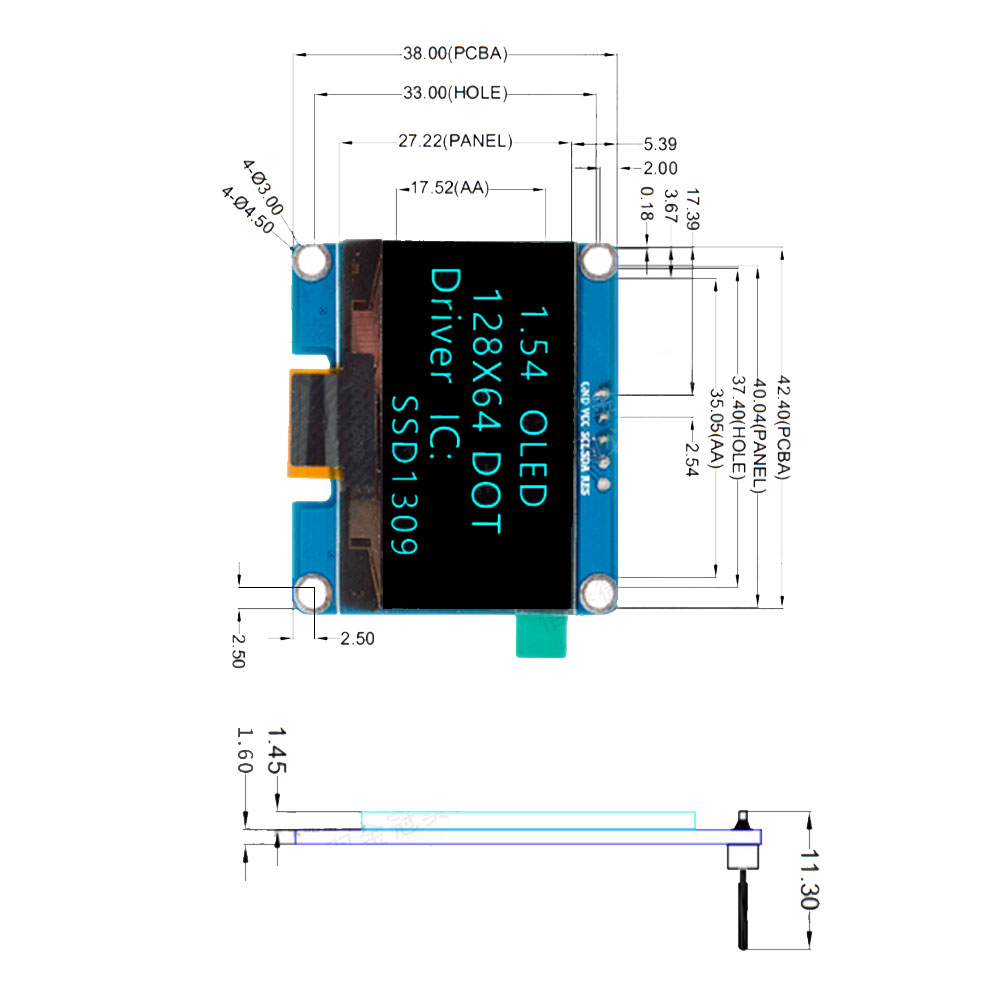 154-inch-OLED-Display-LCD-Screen-Module-Resolution-12864-SPIIIC-Interface-SSD1309-Driver-1963995-2