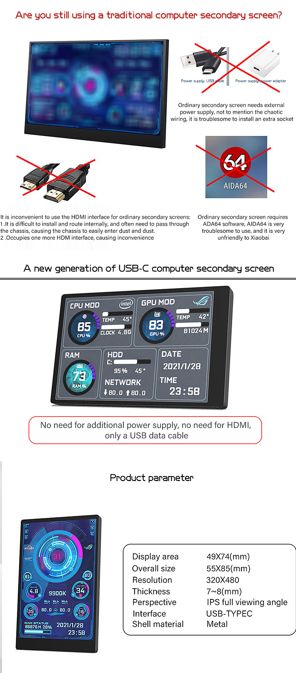 35-Inch-Black-IPS-Type-C-Secondary-Screen-CPU-GPU-RAM-HDD-Computer-Monitoring-USB-Connection-with-Fr-1973503-7