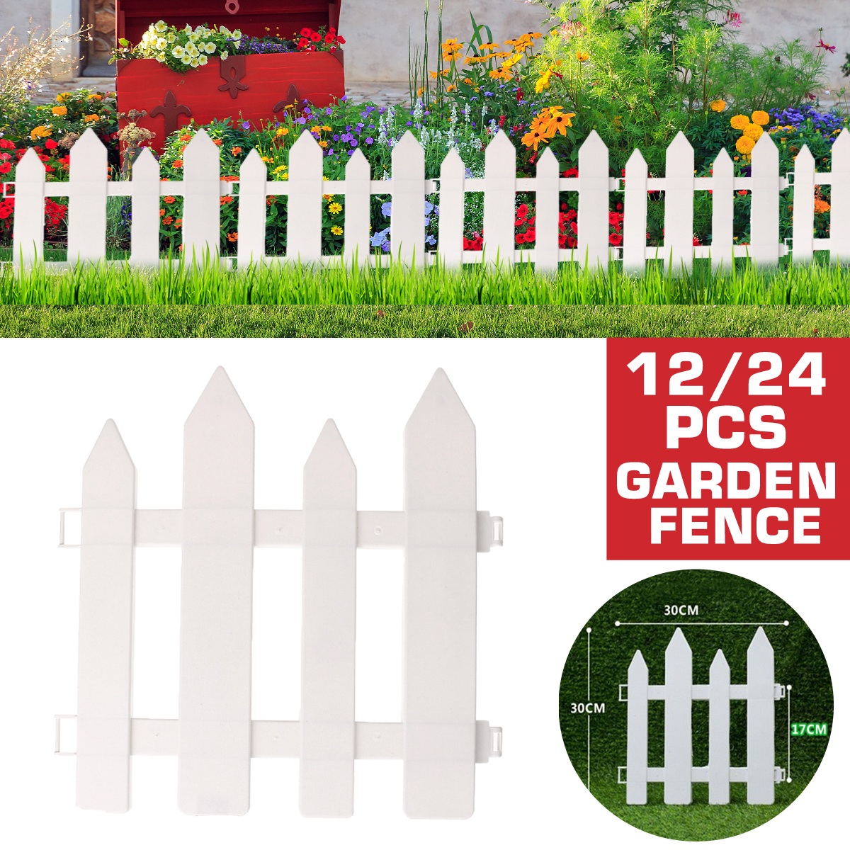 1224PCS-Outdoor-PVC-Plastic-White-Fence-Garden-Flowerpot-Parterre-Pet-Fence-Decoration-Dog-Kennel-Ca-1741797-1