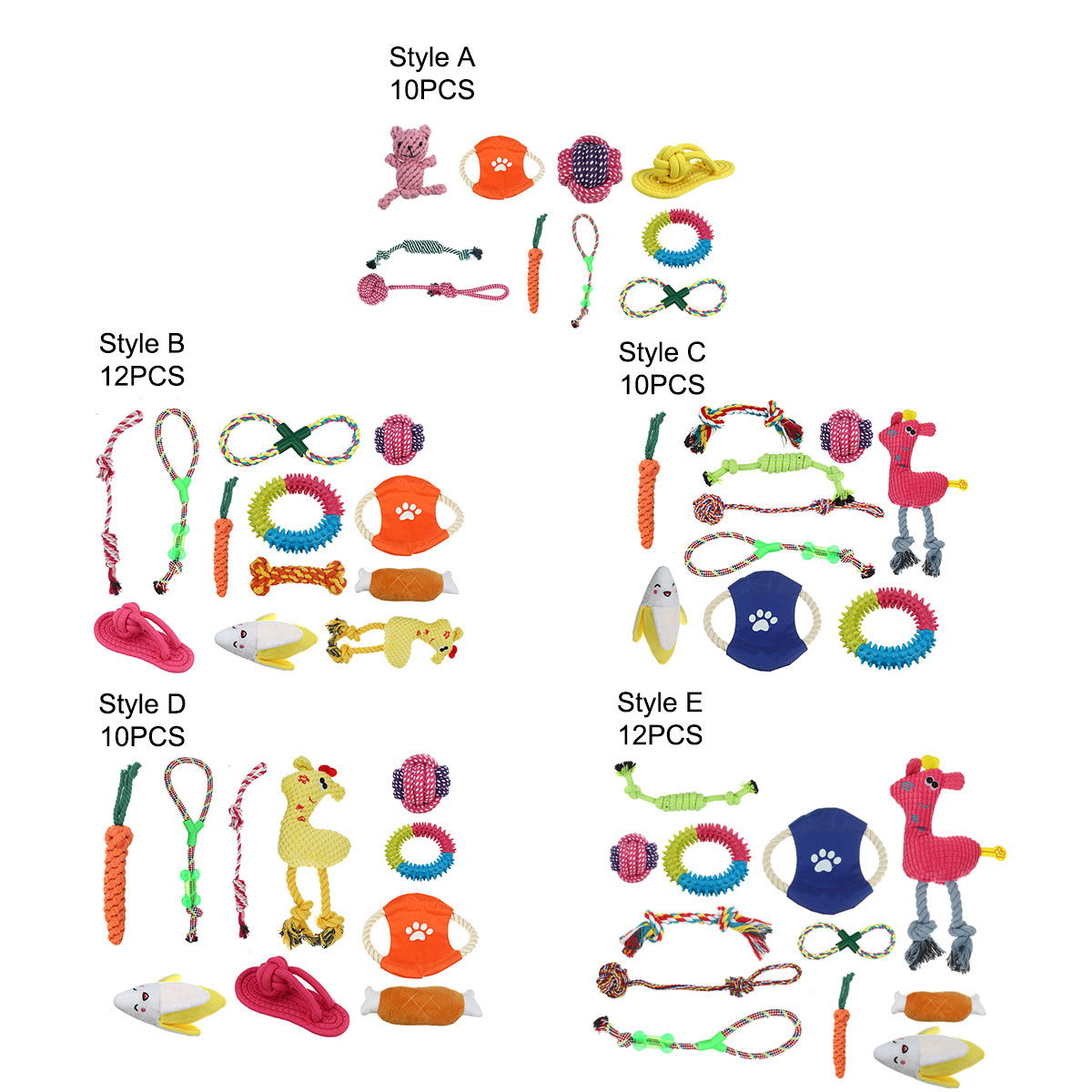 12x-Assorted-Dog-Puppy-Pet-Toys-Ropes-Chew-Ball-Knot-Training-Play-Bundle-Cotton-1953112-1
